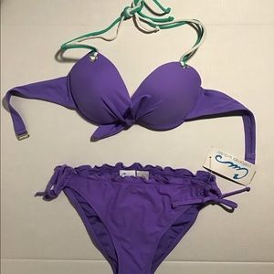 💛CALIFORNIA WAVES TOP AND BOTTOM SWIMSUIT